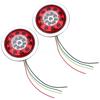 2pcs Round 19LED Truck Trailer Lorry Stop Turn Tail Brake Light Side Marker