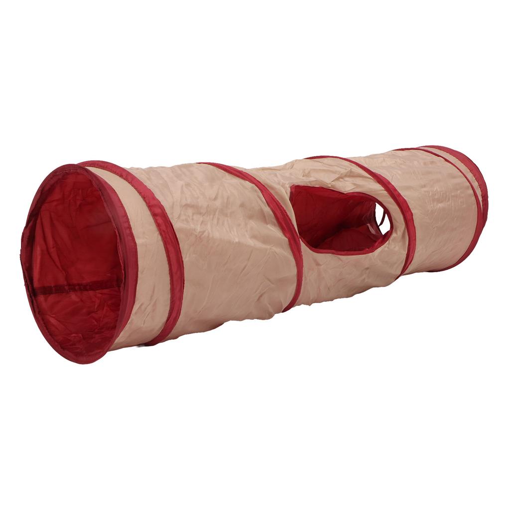 Collapsible Cat Tunnel Toy 2 Way Interactive Crinkle Activity Tunnel Cat Toy Cat Hideaway Tube for
