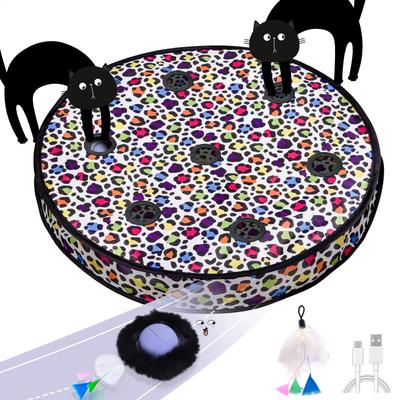 ORSDA Interactive Cat Toy Ball, Automatic High-Speed Rolling Ball In a Pouch, Hide and Seek for Indoor Cats, Motion-Activated Meowing Cat Toy
