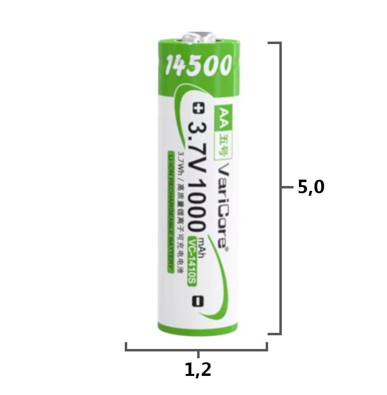 Akumulator Bateria Ogniwo Varicore Vc-1410S Plus 14500 Li-Ion 3.7V 1000Mah