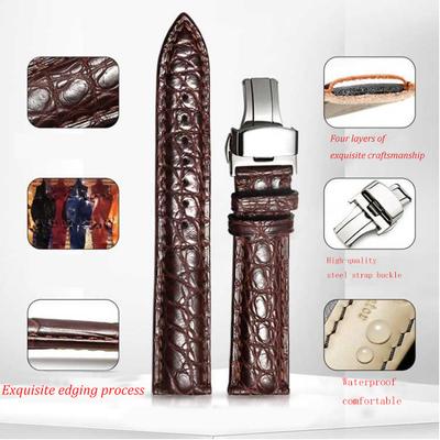 Spedizione gratuita Vera Pelle di Mucca Rilascio Rapido Cinturino per Orologio 20mm 22mm Coccodrillo Pelle di Coccodrillo Cinturino Originale