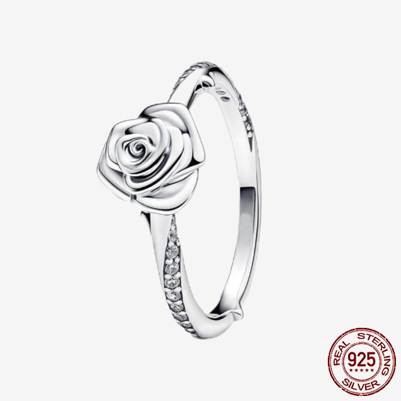Princess Tiara 925 Silver Sparkling Butterfly Heart Rings For Women DIY Jewelry,Gift, Wedding
