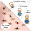 DanLingJewelry 20 pcs Mixed Micro Pave Cubic Zirconia Flat Round Charms Cute Tiny Pendants for Jewelry Making 6.5x4.5x2mm
