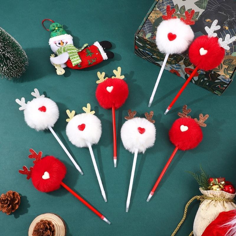6 Stück Weihnachten Themen Kugelschreiber Lustiger Weihnachts-Schreibstift für Jungen Mädchen Schüler Klassenbelohnung, Strumpffüller