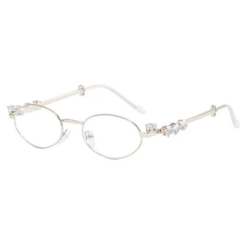 Vintage Y2K Style Rhinestone Fashion Sunglasses with Anti-Blue Light Protection