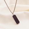 Tidal Black Titanium Steel Geometric Sweater Necklace - Unisex Hip Hop Accessory