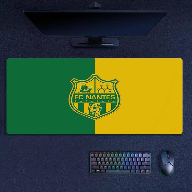 FC Nantes Atlantique Color Mouse Pad Large Gaming Table Cushion Non-slip Laptop Tablet Big Mousepad XXL Mat Mini PC Playmat With Lock Edge