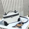 2025 Women's Canvas Patchwork Crossbody Tote - Fashionable Small Square Casual Bag