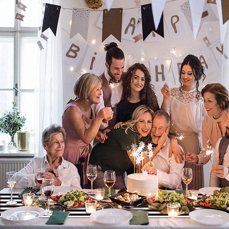Tischläufer schwarz weiß gestreift Dinner-Party Geburtstagsparty Hochzeit Frühling Dekor