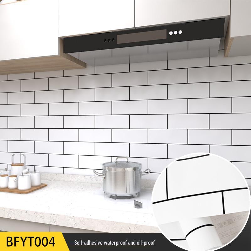 Eco-Friendly Kitchen Anti-Oil Stickers: Self-Adhesive, Waterproof, Heat-Resistant Tile and Stove Top Renovation Wallpaper.