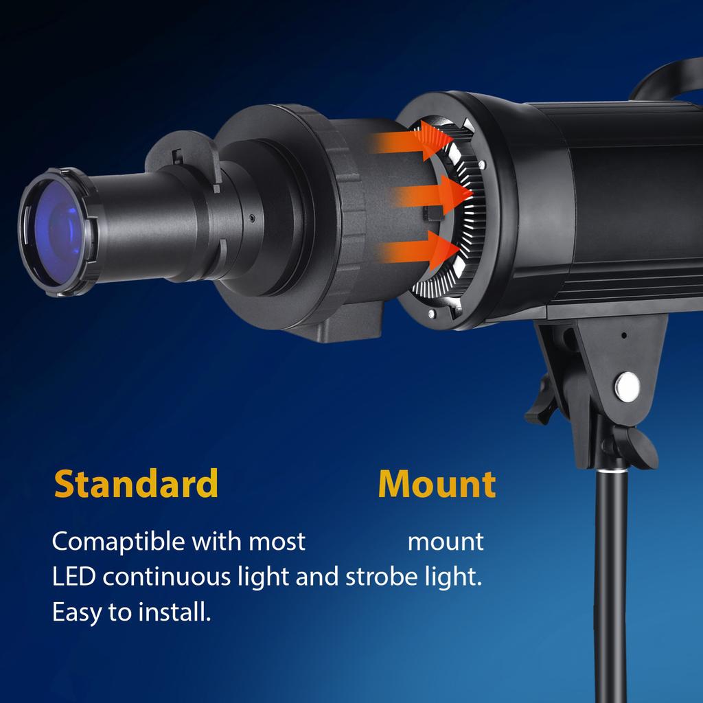 Optical Conical Snoot Bowens Mount Flash Projector Attachement Spotlight Snoot Photography Video Artist Modelling Shape