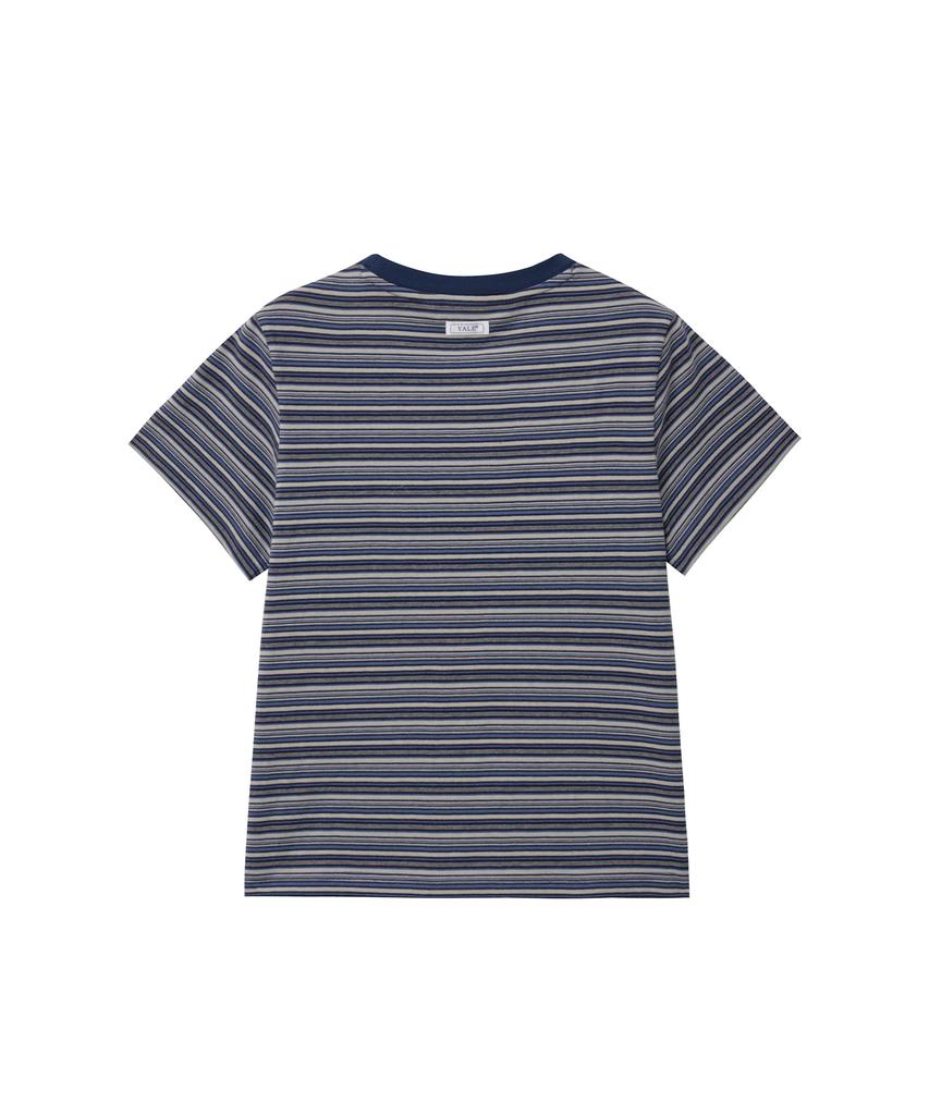 YALE Women'S Multi-Stripe T-Shirt_Navy