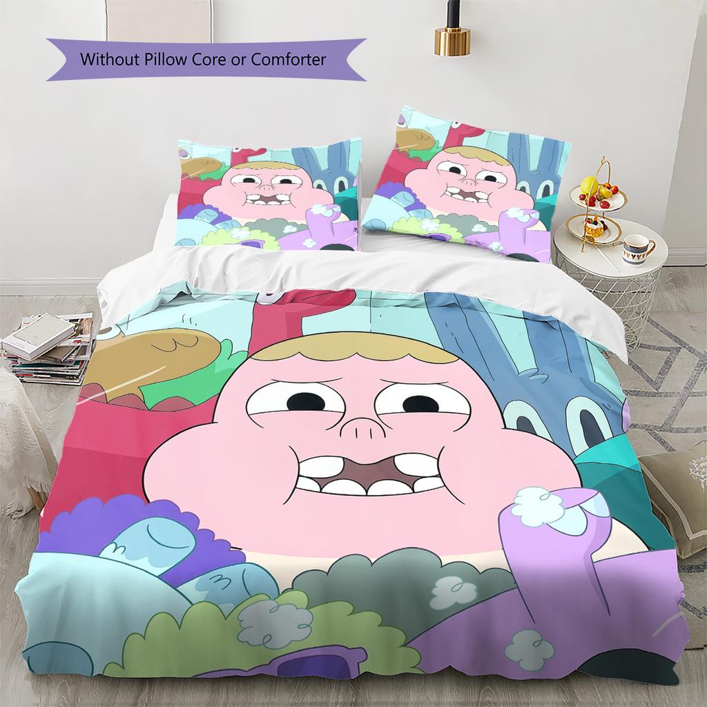 Pooh Pattern Bedding Quilt Set Home Decoration Gift (1 * Duvet Cover + 2 * Pillowcase Without Core)