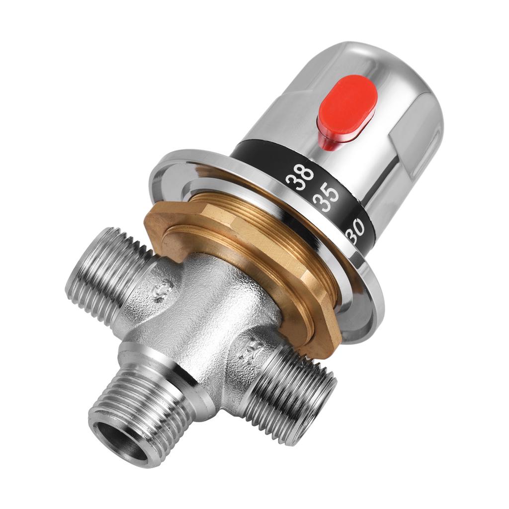 Thermostatic Temperature Control Valve Hot Cold Water Shower Mixer G1 2 Copper Mixing Valve Three Way Shower Diverter