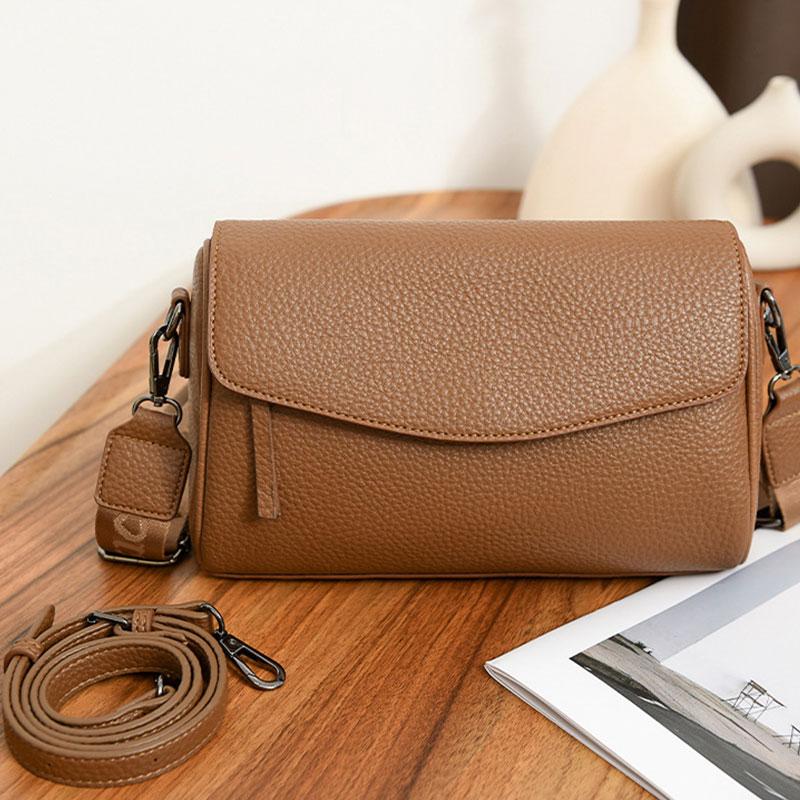 Genuine Leather Women's Bag 2026 New High Quality Luxury Square Women Shoulder Bags Minimalist Cowhide Female Crossbody Bag