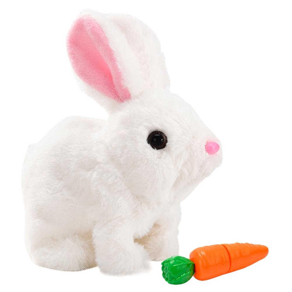 Easter Bunny Toy Plush Rabbit Easter Electronic Interactive Toy Bunnies Can Walk and Talk with Sounds and Movements for Gift