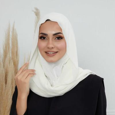 Prémiový šifonový hidžáb Šála Malajské hidžábové šály Šátek Dámský Jednobarevný Šátek na hlavu Tudung Bawal
