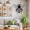 Metal Wall Art Bee, Iron Outdoor Sculpture, Garden Balcony Living Room Indoor Home Decor