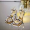 Women's rhinestone thin high heels open toe fine heel fairy style one word buckle strap summer sandals