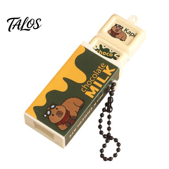 Snap Chocolate Toy Simulated Keychain Pendant, Stress Relief Pendant with Ball Chain, Hanging Decorative Accessory for Backpacks Handbags Fake