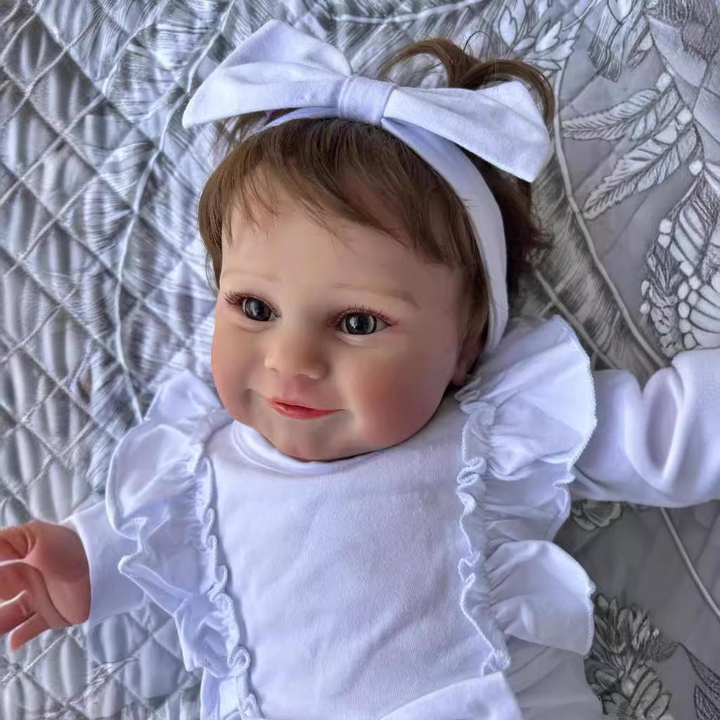 60 cm umelá bábika Toy Meadow Bloodline Viditeľná 3D koža Reborn Baby Bábika Realistické zakorenené vlásky Dievčatá Darček pre deti Hračka