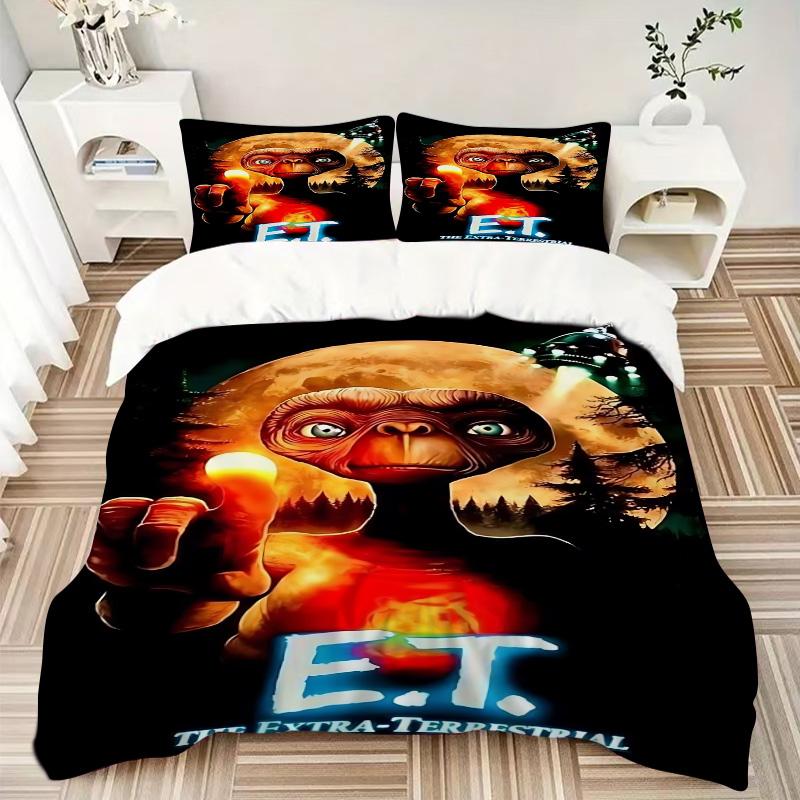 Classic Scifi Movie Alien Print 3Pcs Bedding Set,Duvet Cover with 2 Bedro,Pillowcase Home Birthday Gift