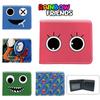 Cute Roblox Rainbow Friends Cartoon Print Bifold Wallet With Zipper Coin Bag
