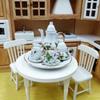 8pcs Set Mini Tea Pot Dish Cups Accessories Mini Ceramic Tableware Micro Fish Tank Landscape Landscaping Ornament 1:6