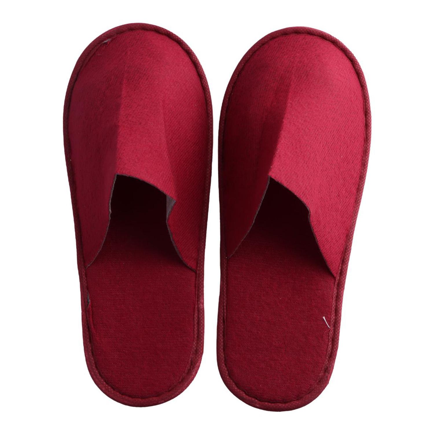 

1 пара одноразовых тапочек для гостиниц, салонов красоты для проживания в гостинице, домашнего гостеприимства, дорожных утолщенных тапочек, переносных тапочек красный