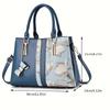 Women Crossbody Bag Elegant Floral Print Handbag, Fashion Large Capacity Handbag, Portable Handbag
