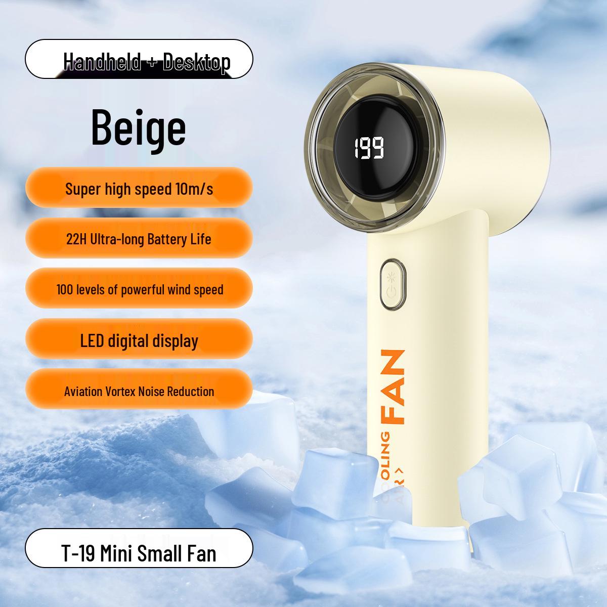 Cross-border T20 Handheld Fan: Long Battery Life, Strong Wind, Compact, High-Speed Turbo