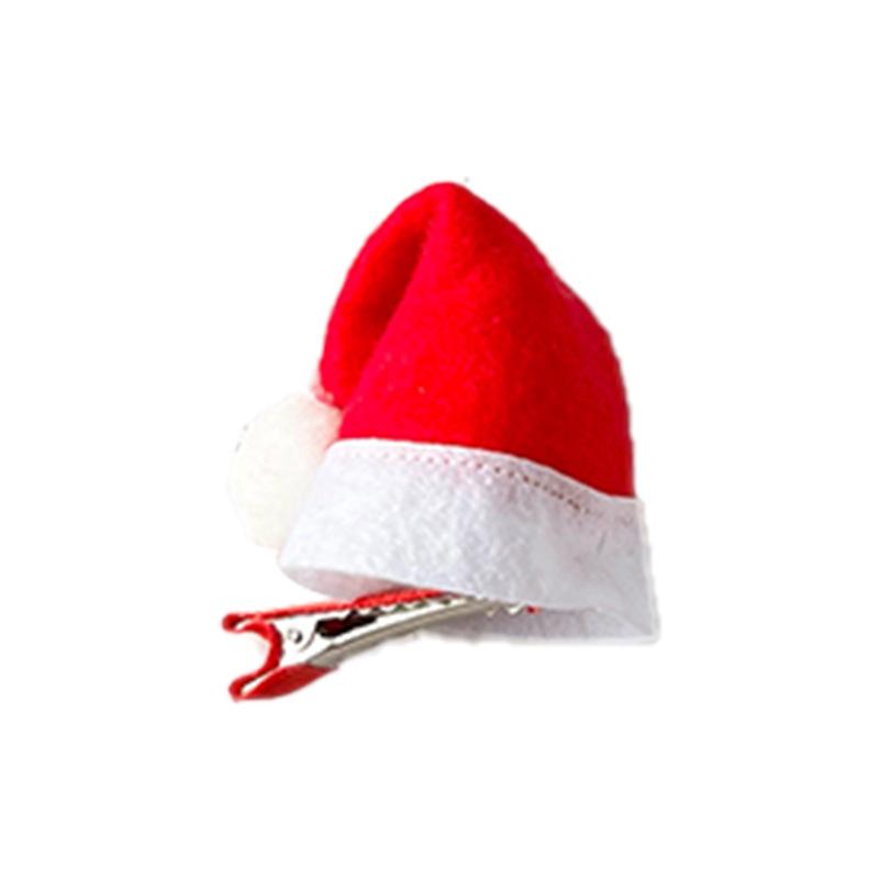 Red 3D Curved Christmas Hat Hair Clip – Cute Dress-Up Hair Accessory