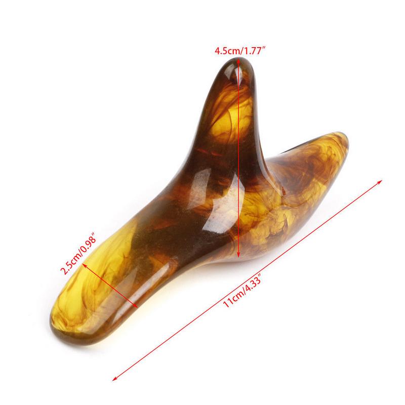 Triangle Amber Foot Feet Massager Massage Acupuncture Shiatsu Gua Sha Tool
