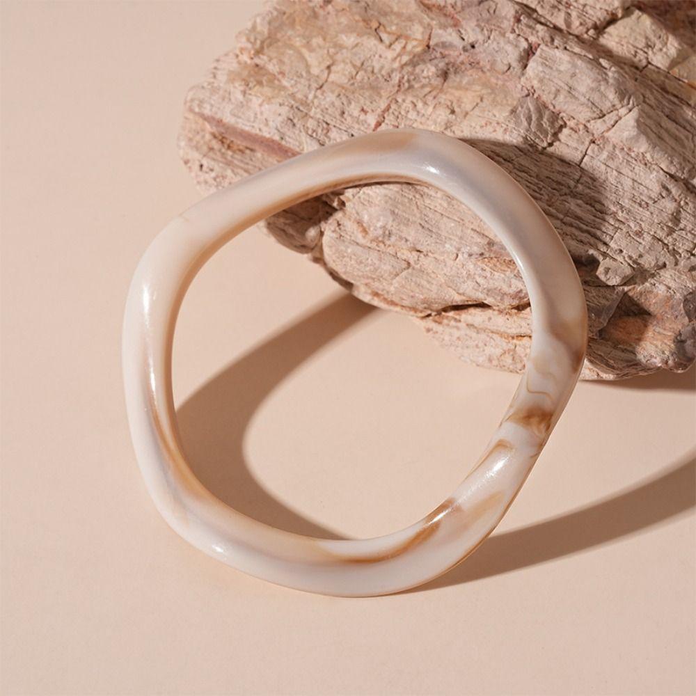 Minority Design Glitter Acrylic Bangle Vintage Geometric Irregular Bangle Party