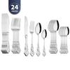 Golden Stainless Steel Cutlery Set Royal European Spoon Fork Complete Tableware Retro Design Dishwasher Safe Elegant Flatware