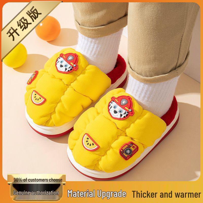Paw Patrol Kinder rutschfeste Winter-Fellhausschuhe - Warm Baumwolle für Jungen & Mädchen