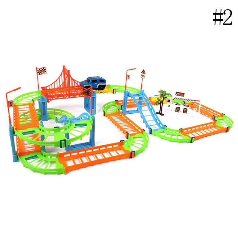 Variety Assembled City Rail Car Electric Track Car Double Layer Toys Children's Track Train