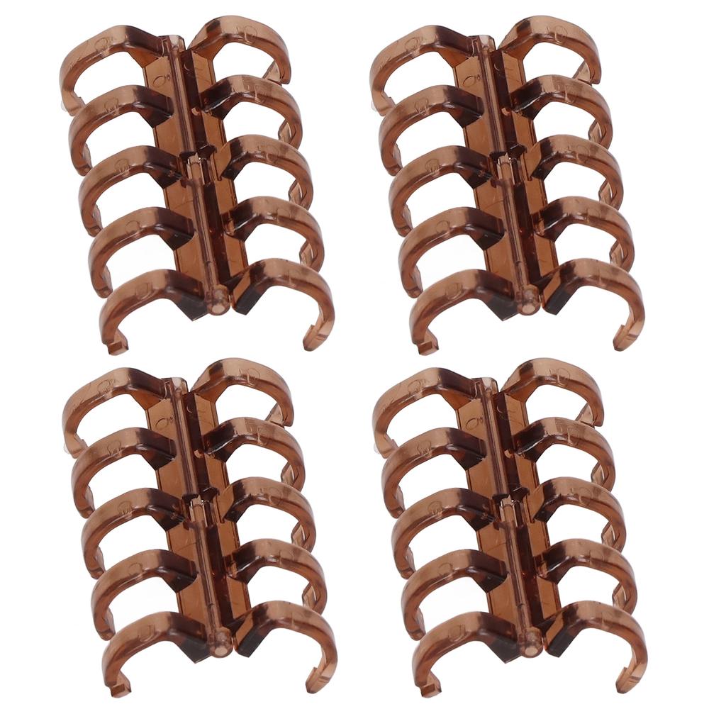 20Pcs Binding Rings Segmented Design Hold 60 Sheets 11mm Binding Thickness Office SuppliesAmber