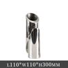 Artistic Metal Flower Vase, Mismatched Design, Large Opening, Beveled Edge - Ideal for Living, Dining, or Office Décor