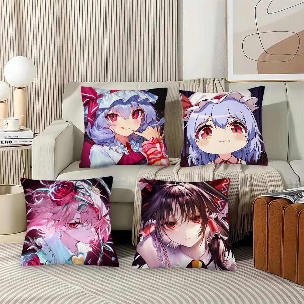 1Pc Touhou Project Pillow Case Fashion Square Pillowcase Bedroom Sofa Room Ins Decoration Leisure