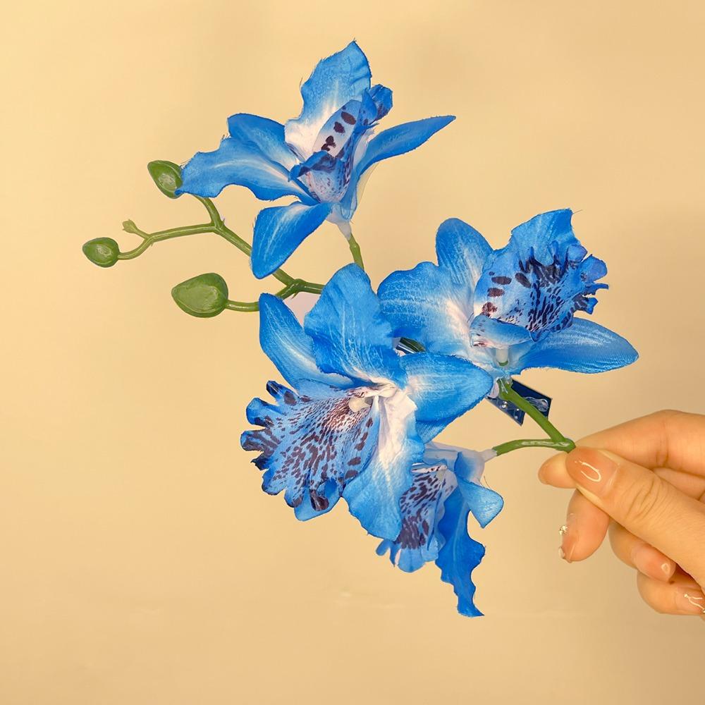 Orchid Flower Fairy Hairpins Artificial Flowers Spring Summer Hair Clips Wedding Party Photography Hair Accessories