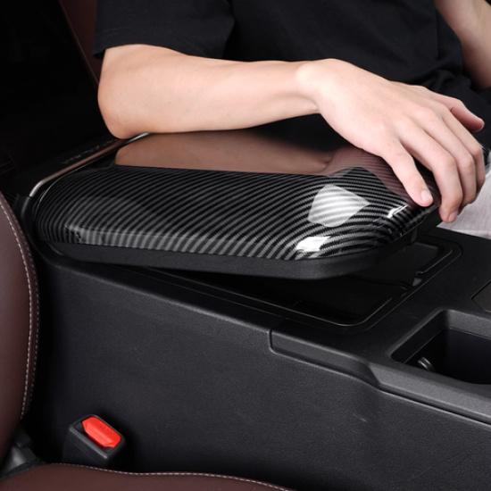 Carbon fiber Central Storage Box Decor Cover For Toyota Land Cruiser 2024 2025