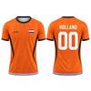 Maglia da Calcio Olandese per Uomo Modello Leone Olandese Asciugatura Rapida Traspirante Leggera T-shirt da Allenamento Calcio per Tifosi