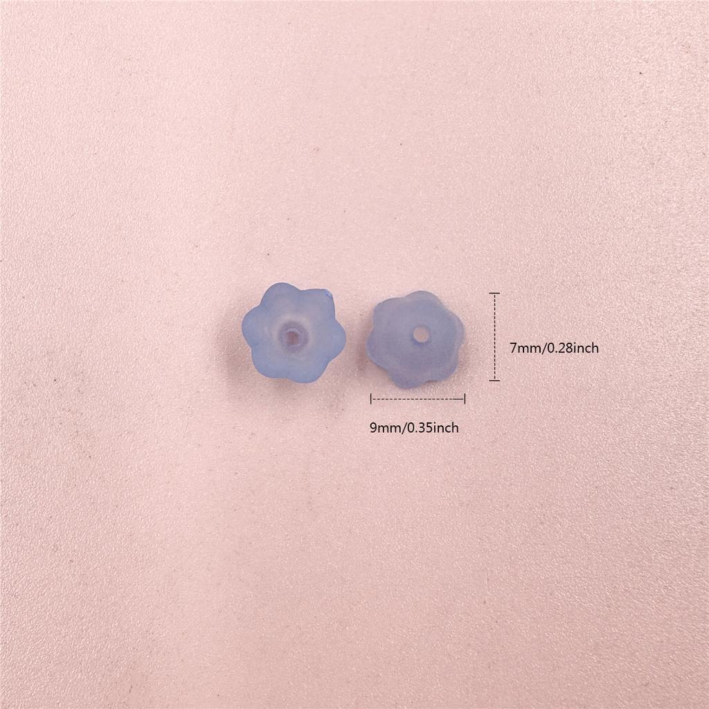 80Pcs 9*7mm Colorful Exquisite Acrylic Small Flower Beads Material Charms Jewelry Making Handmade Jewelry Accessories