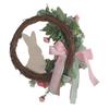 Artificial Easter Rabbit Wreath Accessory for Front Door Rabbit Eggs Spring Decoration for Indoors and Outdoor Use