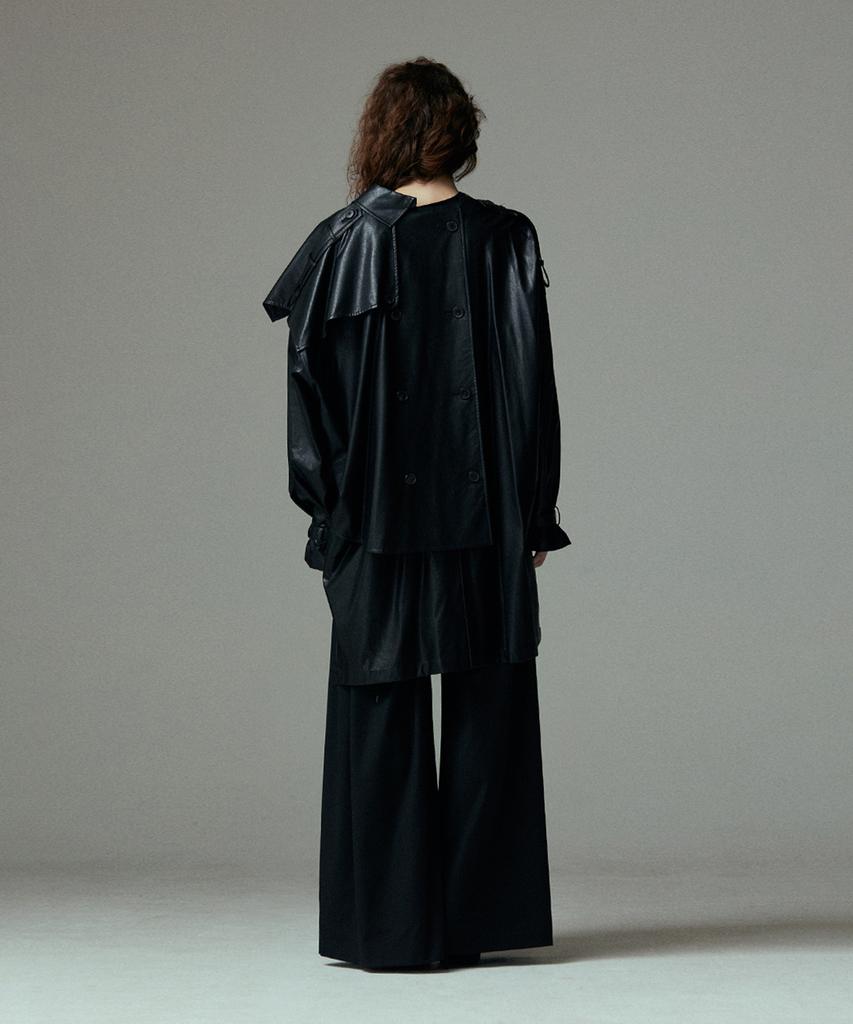 Meuameu Layered Pin Tuck Slacks