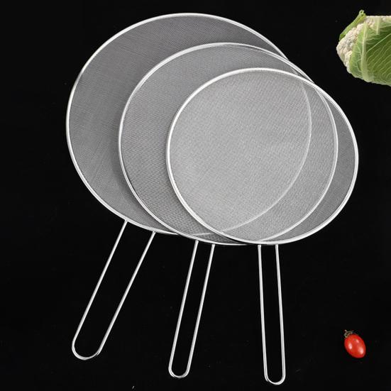 Paraspruzzi per Padella Paraspruzzi Rete Acciaio Inossidabile Paragrasso Scudo Strumento Prevenzione Schizzi Olio da Cucina