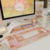 Autumn Gaming Mousepad Katnipp Coffee Shop Scene Kawaii Desk Mat Women's Computer Decorative Desk Mat Cute Wrist Rest Mouse Pad
