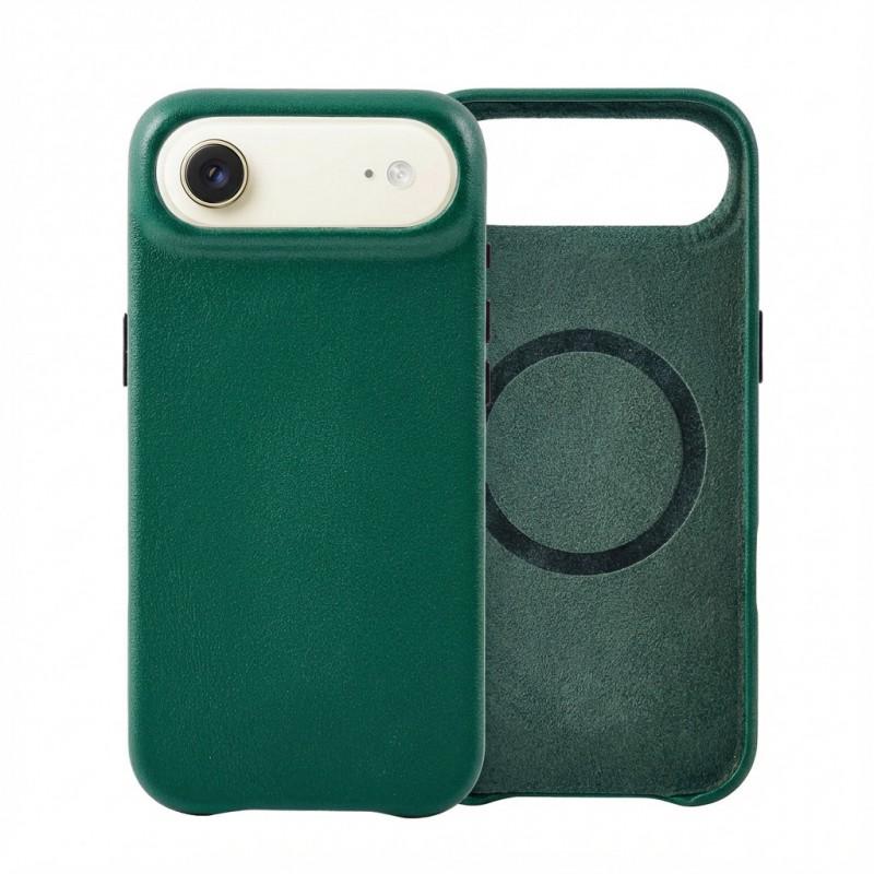 Genuine Leather Phone Case IPhone 17 Magnetic Full Body Protection Premium Business Style