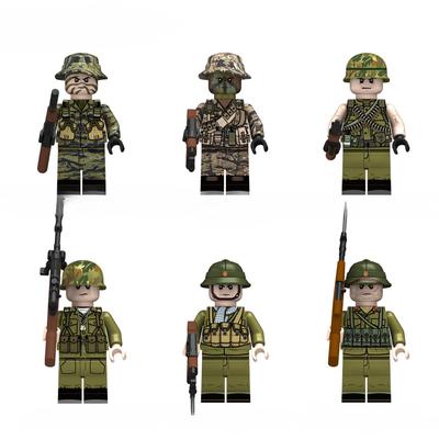 Military Series Camouflage Jungle Soldier Minifigure Building Blocks Toys